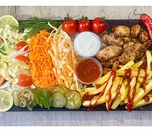 Шаверма на тарелке