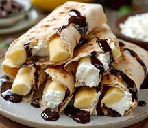 Бртуч творожный с бананом и шоколадом