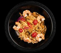 Удон с креветками в соусе том ям