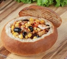Шаурма в булке с кебабом Фахитос