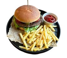 Мамин бургер с картофелем фри 