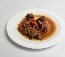 Печень куриная с овощами
