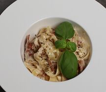 Феттуччине карбонара 