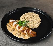 Ризотто с грибами и курицей