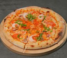 С сёмгой и креветками