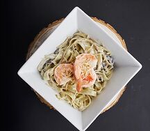 Феттуччине с креветками