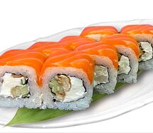 Филадельфия с лососем и угрем