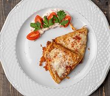 Блины с ветчиной и сыром