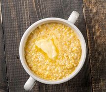 Пшенная каша с луговым маслом и тыквой