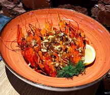 Раки с курагой