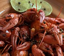 Раки в лимонно-лаймовом вине