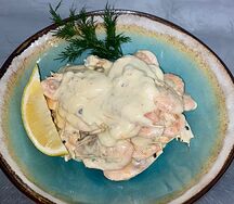 Креветки в соусе четыре сыра