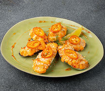 Запеченные мидии Киви под сливочно-острым соусом