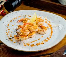 Креветки тигровые на мангале