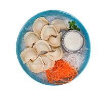 Вареники с картофелем и грибами отварные