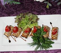 Баклажан с сырным муссом