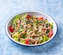 Легкий салат с морепродуктами