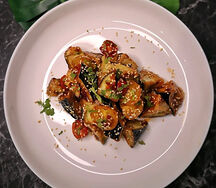 Салат с хрустящим баклажаном