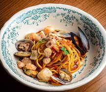 Спагетти с морепродуктами