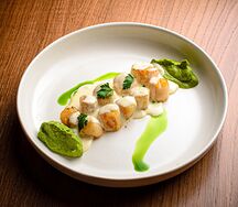 Гребешки с брокколи