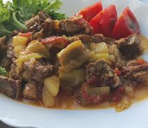 Рагу из баранины с овощами 