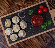 Пельмени отварные с курицей