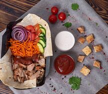 Шаурма на тарелке Телятина