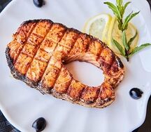 Стейк из сёмги в авторском маринаде