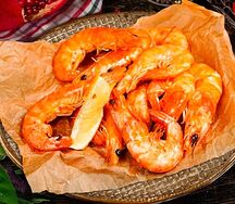 Креветки королевские, жаренные в сковороде 