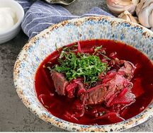 Борщ домашний с говядиной 