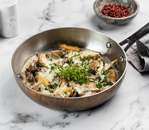 Говяжье жаркое с картофелем и грибами в сливочном соусе