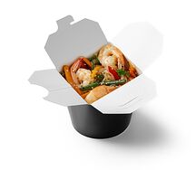 Сливочный удон с креветкой