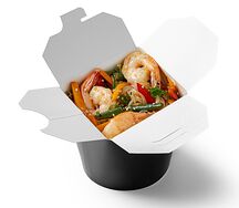 Сливочная Фунчоза с креветкой