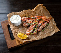 Креветки жаренные с морской солью