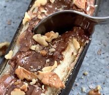 Свежий банан с шоколадным кремом