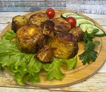 Картофель с салом на мангале