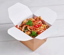 Удон с курицей и шампиньонами