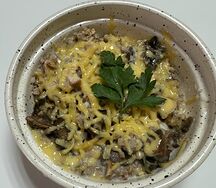 Гречка, курица и грибы