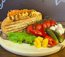 Хот-дог с мясом