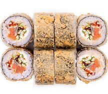 Темпура с лососем жареным