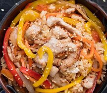 Тяхан с курицей