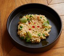 Булгур, томленный с овощами и сливками