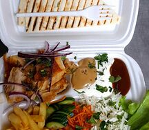 Шаурма на тарелке