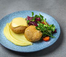 Пюре с хрустящими куриными котлетками