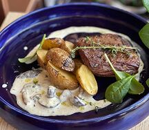 Говядина с картофелем и грибами