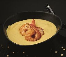 Сырный крем-суп с креветками