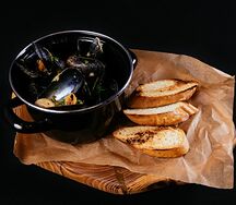 Мидии в манговом соусе