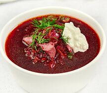 Борщ со сметаной