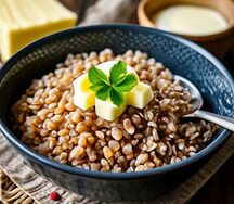 Отварная гречка с маслом