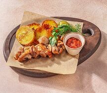 Шашлык из курицы с картофелем-гриль